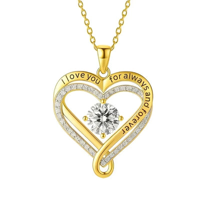 Engraved Heart Necklace for Wife